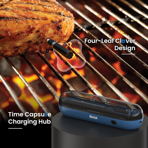 Wireless Meat Thermometer with Four-Clover Probe 500FT Range - Picture 2 of 8